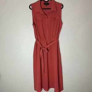 Naïf collared Button top Tie Waist Midi Dress Size S